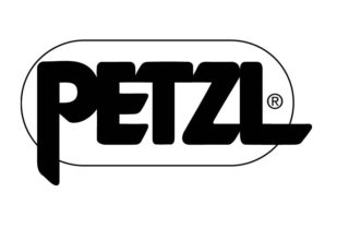 Logo francuskiego producenta sprzetu wspinaczkowego firmy Petzl. Napis Petzl wpisany jest w owalny kształt. Pierwsza litera P i ostatnia L wychodza poza owalny obrys.