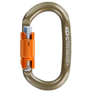 Karabinek aluminiowy w owalnym kształcie z zamkiem twist lock maqrki Climbing Technology - Pillar WG HC