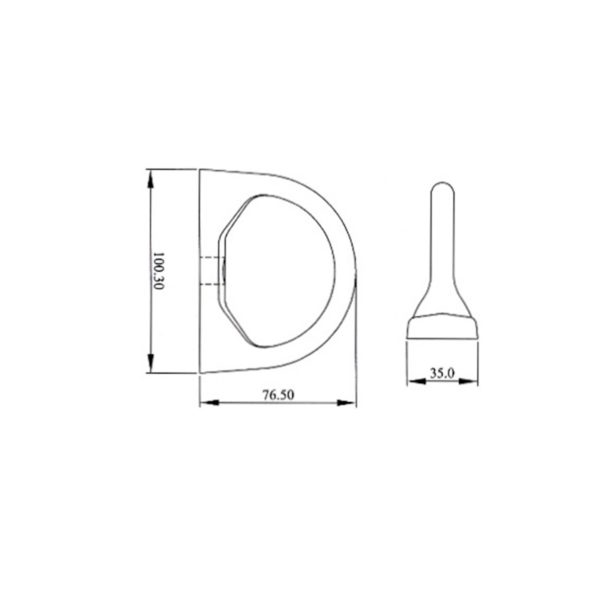 Wymiary punktu kotwiczącego Kratos Safety D ring