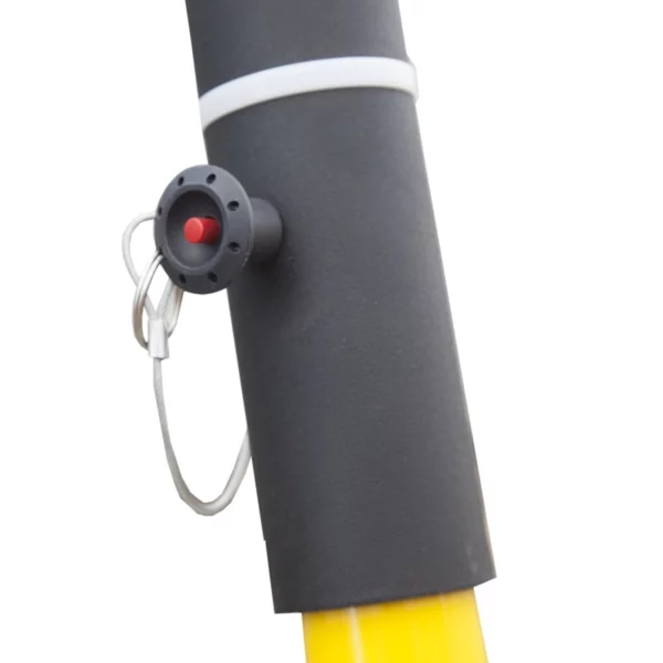 Blokada teleskopowej nogi statywu TM 15 z zawleczką i automatycznym sworzniem