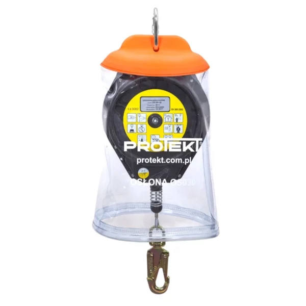 Osłona Protekt OS 030 na urządzenie samohamowne, przezroczysta z pomarańczowym daszkiem