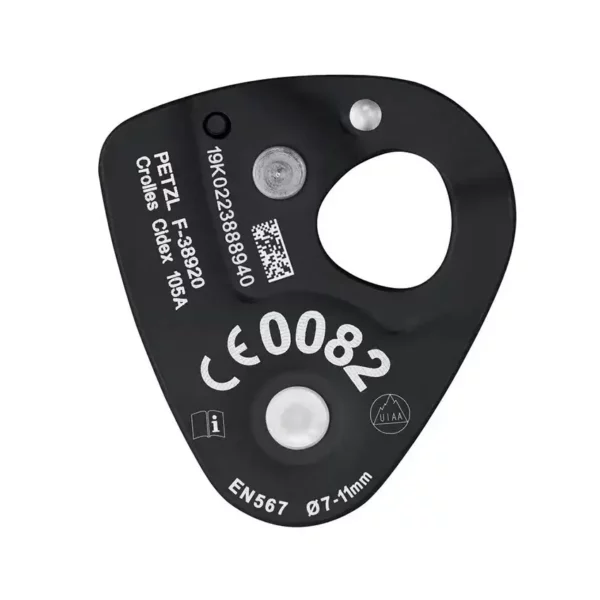 Widok bloczka Petzl Nano Traxion z oznaczeniem CE EN 567