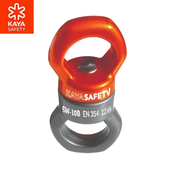 Krętlik Kaya Safety SW-10 B w kolorze pomarańczowo-czarnym, o wytrzymałości 22 kN.