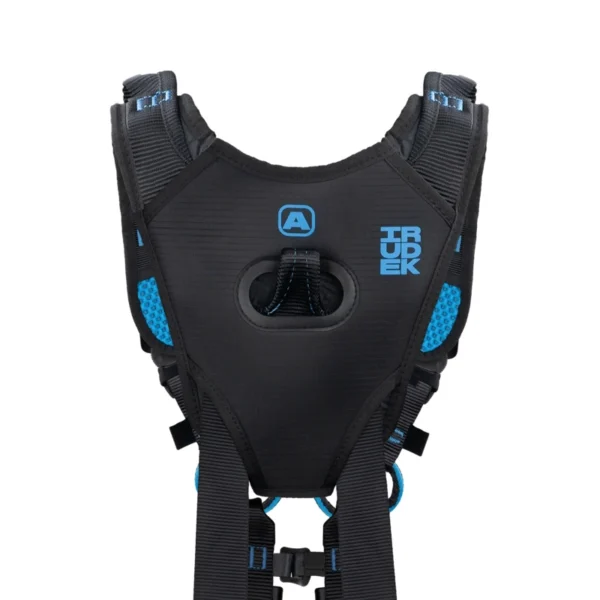 Tekstylny punkt zaczepowy A na plecach szelek bezpieczeństwa Irudek Wind 1