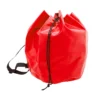 Czerwony worek transportowy Protekt AX 010 o pojemności 50 litrów z zamknięciem na sznurek.
