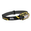 Latarka czołowa Petzl Aria 2 – widok z boku, żółto-czarna