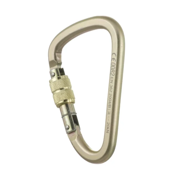 Karabinek stalowy zakręcany Protekt AZ 018 – wytrzymały element łączący do prac na wysokości.