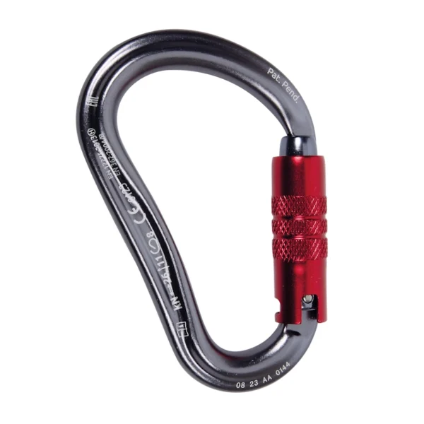 Karabinek aluminiowy HMS CAMP Safety Atom 3Lock z potrójną blokadą zamka