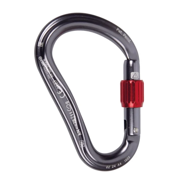 Aluminiowy karabinek HMS CAMP Safety Atom Lock z automatycznym zamkiem.