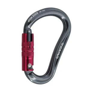Karabinek aluminiowy HMS CAMP Atom 3Lock z potrójną blokadą zamka do pracy na wysokości