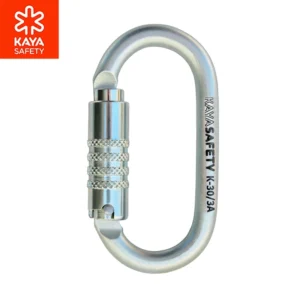 Karabinek stalowy owalny Kaya Safety K30/3A z automatycznym zamkiem triplex do pracy na wysokości