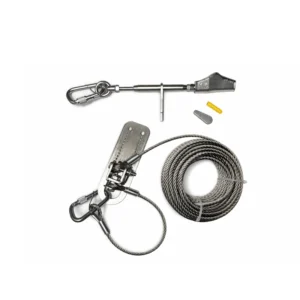 Stalowa przenośna lina życia dla 4 osób Kaya Safety - S-MHL 25 metrów